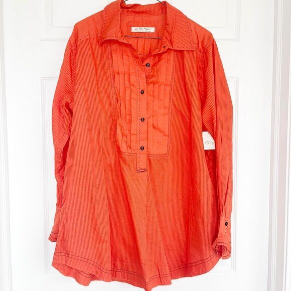 We The Free Tuxedo Shirt Tiger Red NWT - Picture 4 of 12